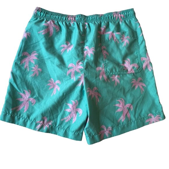 PacSun teal swim trunks palm trees Size Small - Picture 11 of 16